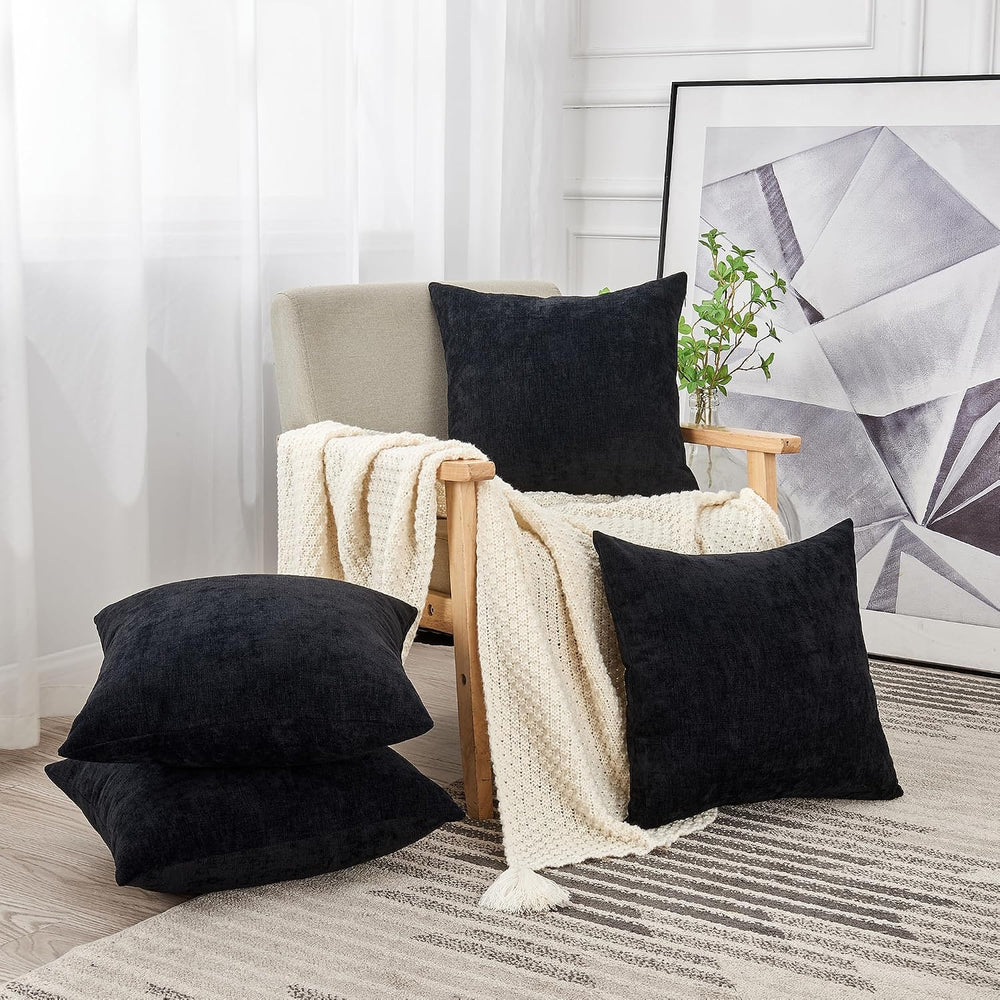 GAWAMAY Decorative Square Throw Pillow Covers 18"x18" Inch Set of 4...