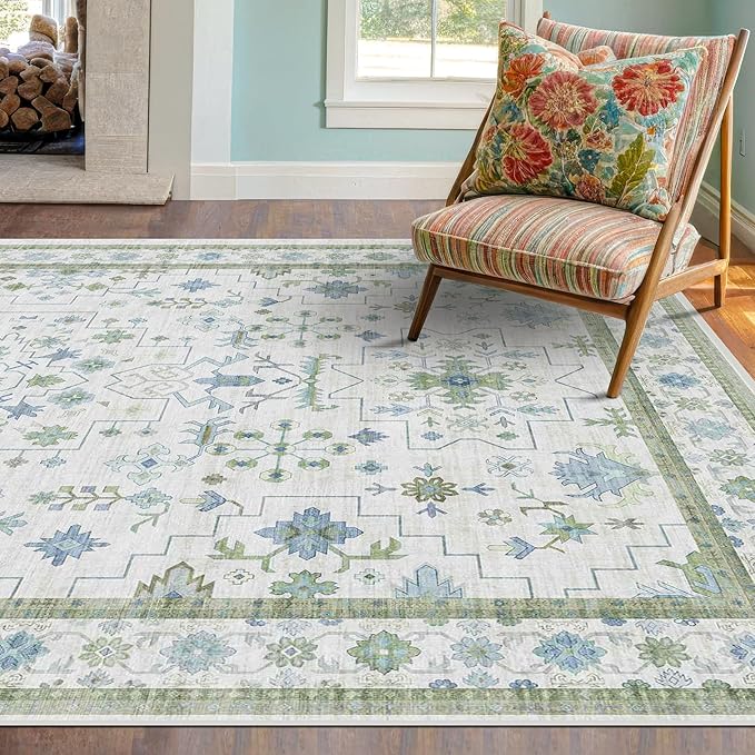 Hazo Haus Oushak Area Rug for Bedroom 5x7 - Image 8