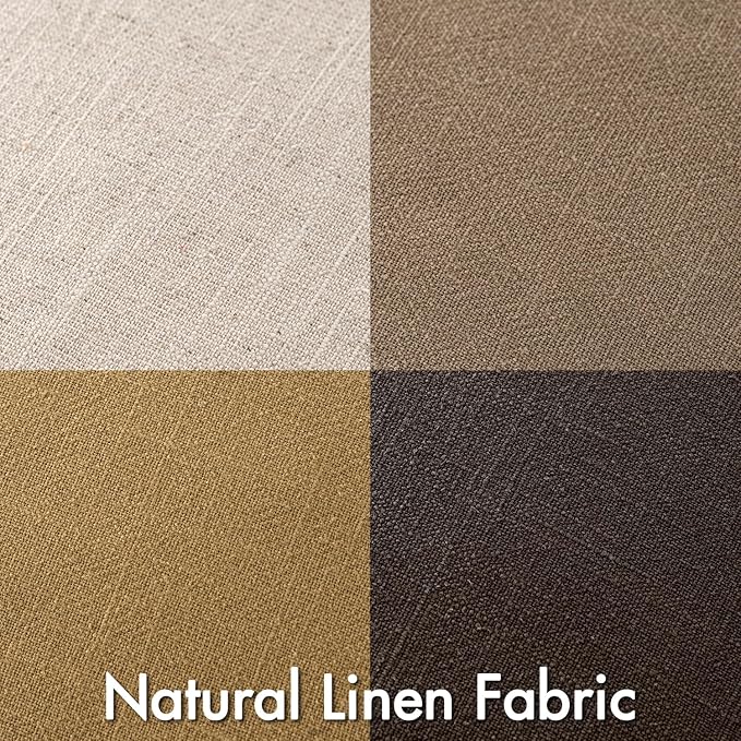 MIULEE Neutral Gold/Brown Linen Pillow Covers Pack of 4 Decorative Natural - Image 2