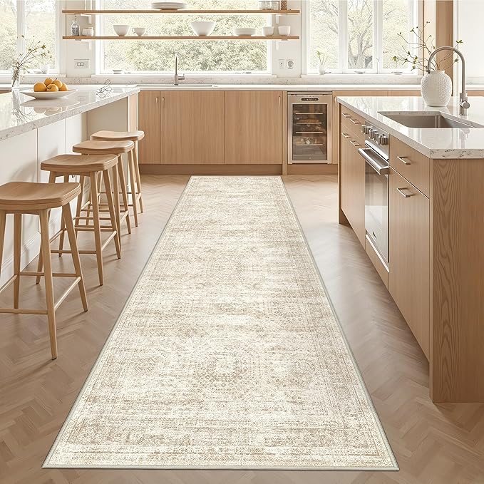 3x12 Runner Rug for Hallway, Non-Slip Long Bathroom Rugs Runner for Kitchen - Image 5