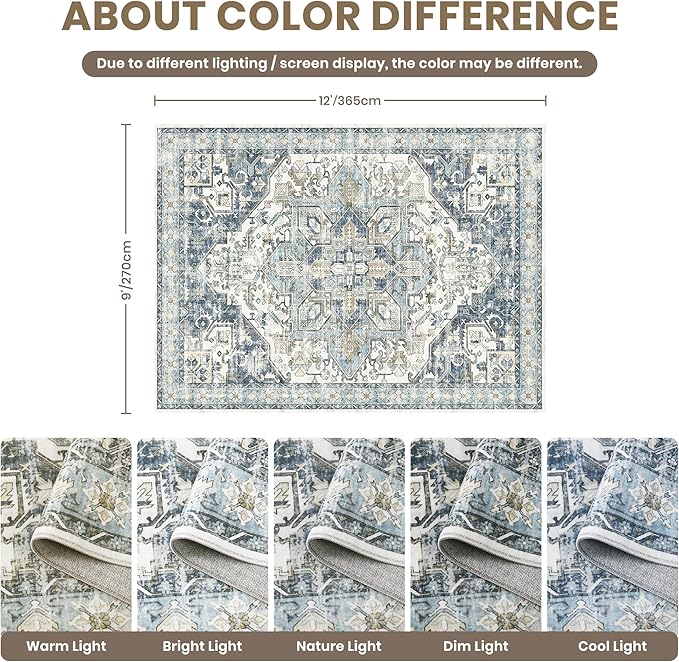 zesthome 9x12 Area Rugs-Washable Rug - Image 2