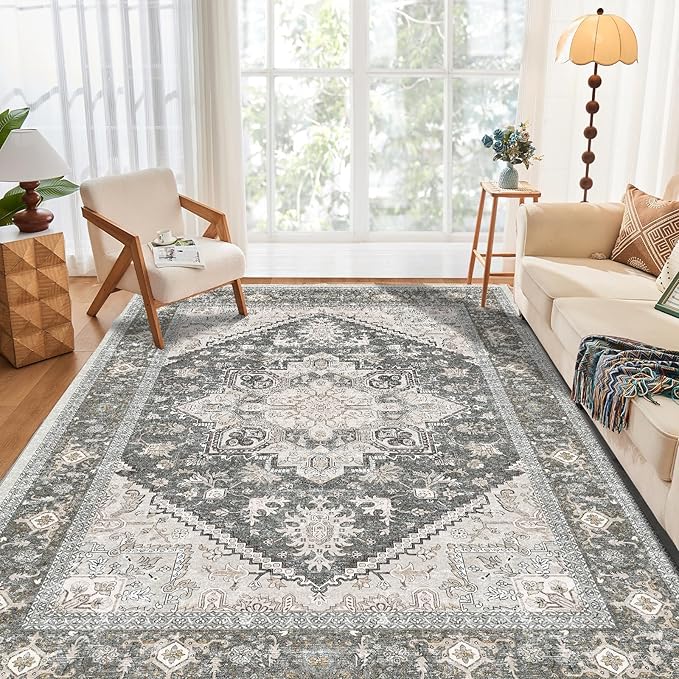 OPPODREAM Soft Area Rugs 4x6, Low-Pile Washable Rugs 4x6 by OPPODREAM