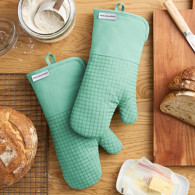 KITCHENAID Gourmet Series Gridlines Oven Mitts 2-Pack Set, Heat Resistant up to - Image 2