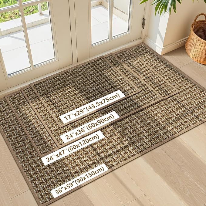 LEKEEPGO Door Mat Indoor Entrance 17"x29", Absorbent Indoor Door Mat, Non Slip - Image 7
