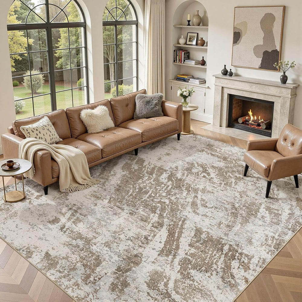 DMOYEST 8x10 Washable Area Rug Abstract Modern Non-Slip Indoor Carpet