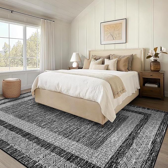 GarveeHome Modern Geometric Rug 4x6 Washable Rug - Image 2
