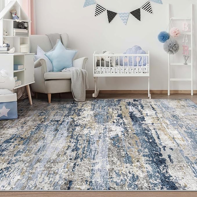 pmtsns Area Rugs 5x7 for Living Room: Washable Rug Modern Abstract Neutral Soft - Image 6