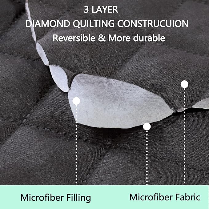 Reversible Loveseat Sofa Covers Couch Cover Furniture Protector - Image 3