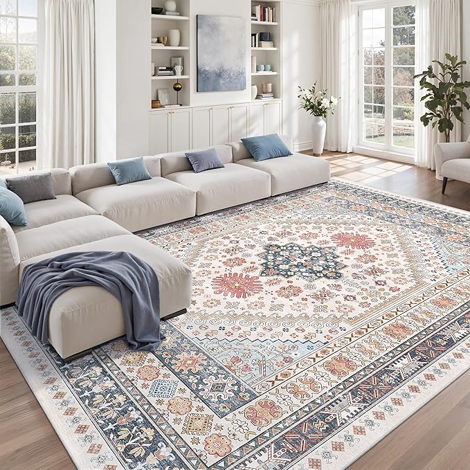 zesthome 10x12 Area Rugs for Living Room, Non-Slip Backing Washable Rugs - Image 4