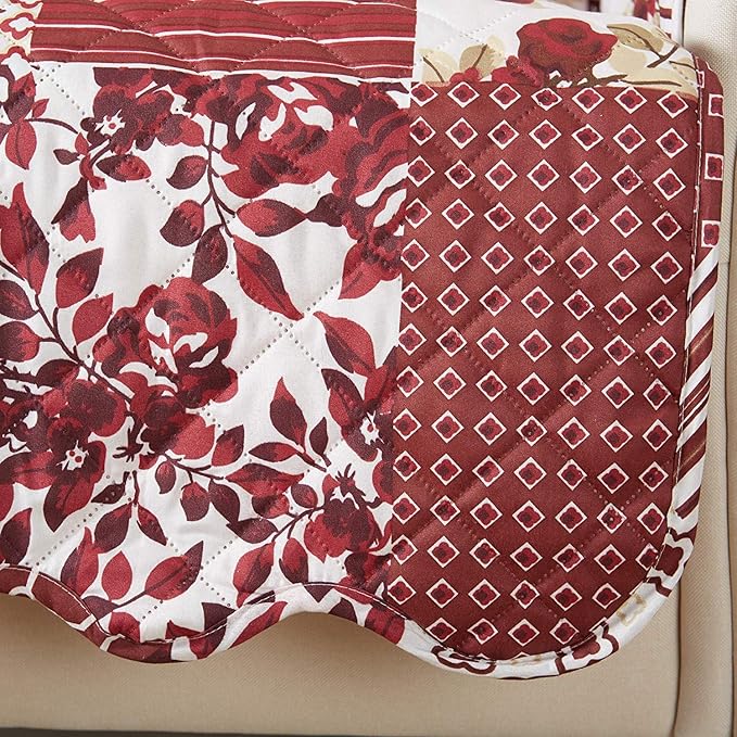 Great Bay Home Reversible Patchwork Chair Cover - Image 4
