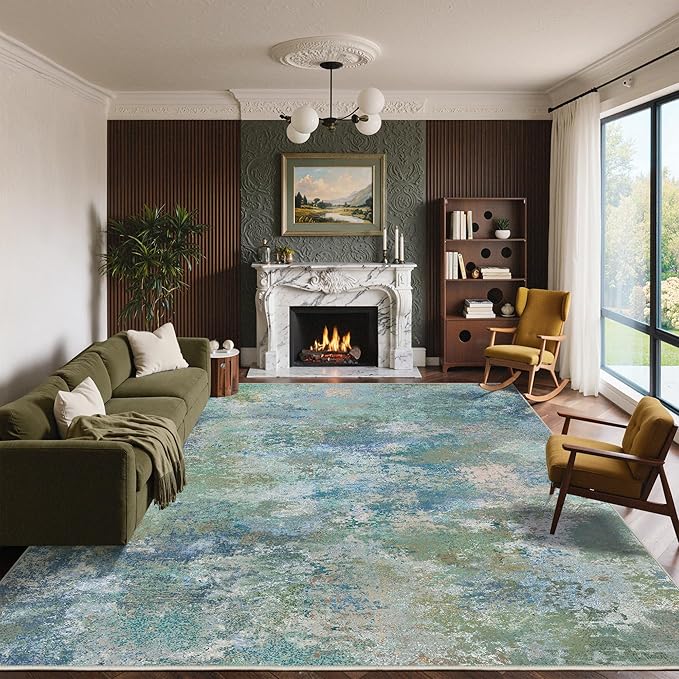 Area Rugs 8x10 for Living Room Bedroom, Modern Abstract Machine Washable Rug - Image 4