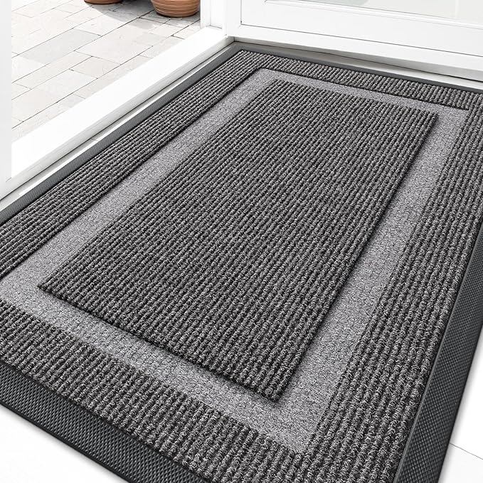 OLANLY Front Door Mat Indoor Outdoor Entrance, Waterproof All-Season, by OLANLY