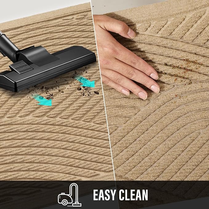 HIYARD Sturdy Front Door Mat, Absorbent Muddy Dirt Resist Welcome Door Mats - Image 7
