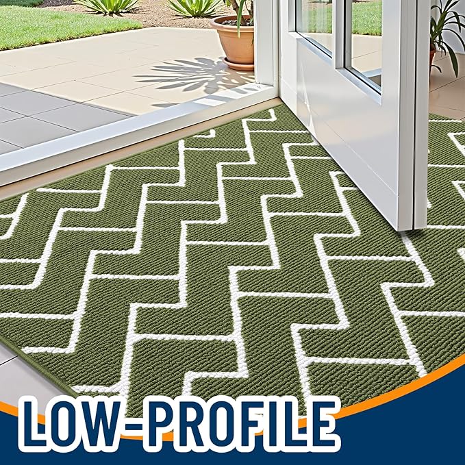 OLANLY Front Door Mat, Non-Slip Rubber Backing, Dirt Resistant and Absorbent