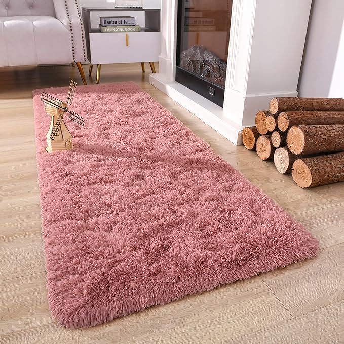 Chicrug Soft Runner Rug for Bedroom Living Room Plush Fluffy Rug 2x10 Feet - Image 4