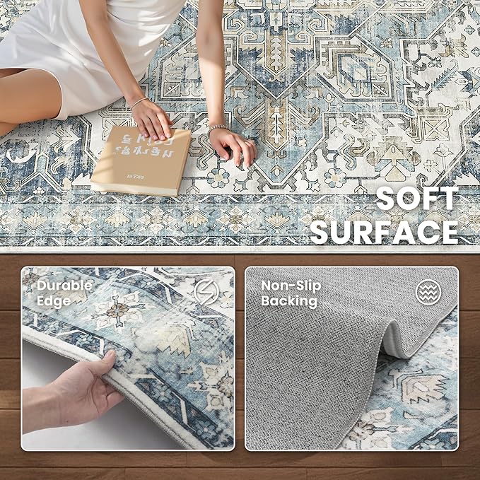 zesthome 5x7 Washable Rug-Stain Resistant Area Rugs - Image 6