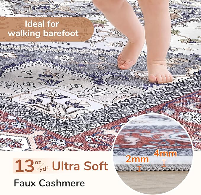 OPPODREAM Soft Entryway Rug 2x8, 2x8 Rug Runner, Washable Hallways Carpet 2 x 8 - Image 2