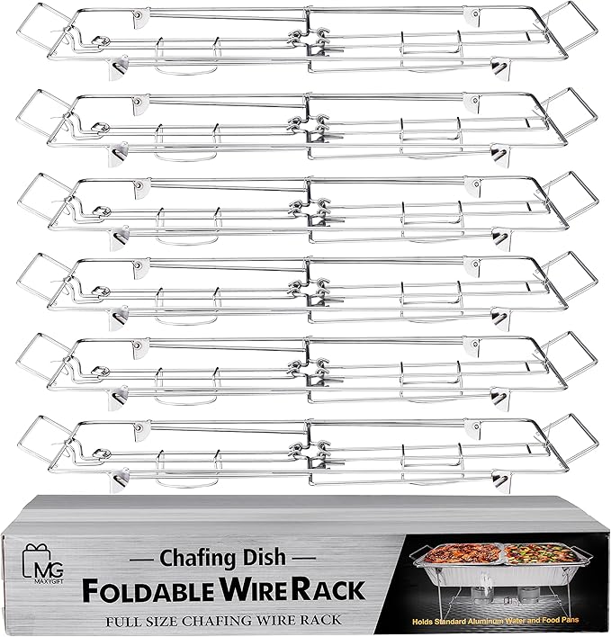 MAXYGIFT Foldable Chafing Wire Rack Buffet Stand - Image 2