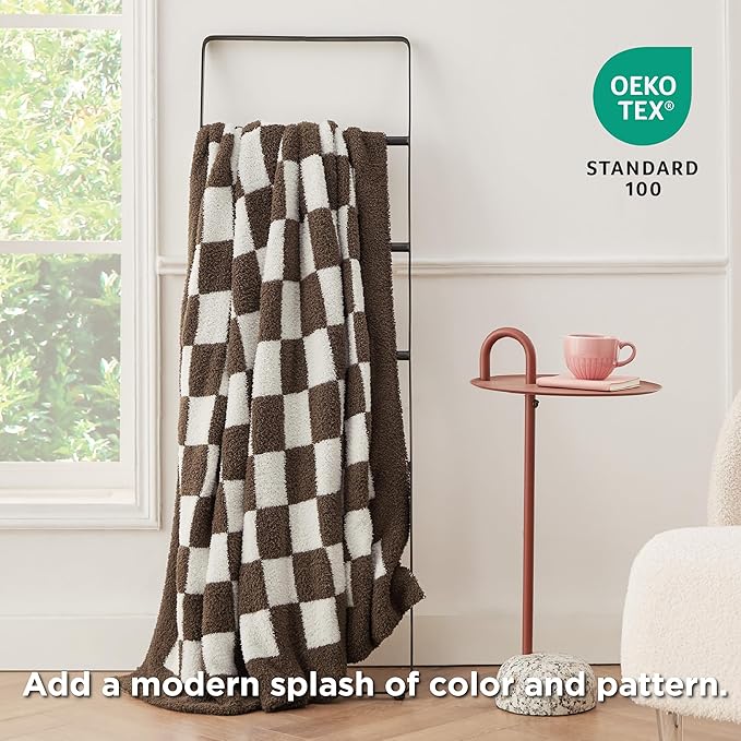 Bedsure GentleSoft Checkered Throw Blanket - Image 6