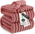 Bedsure GentleSoft Dusty Pink Fleece King Blanket by BEDSURE
