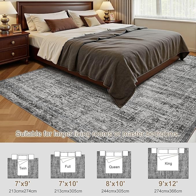 UERMEI 8x10 Area Rug Living Room Rugs - Image 2