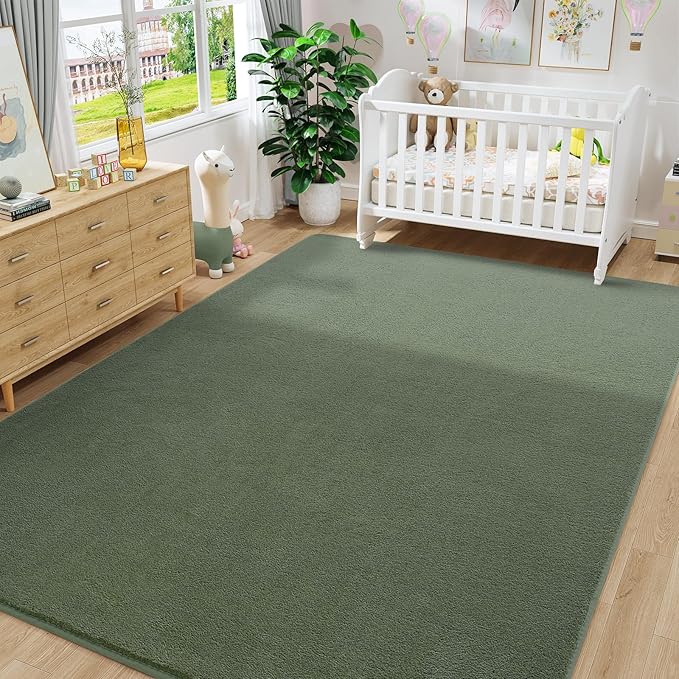 Amearea Large Modern Area Rugs for Bedroom Living Room, 6x9 Feet Sage Green - Image 8