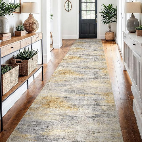 2'6''x14' Washable Kitchen Runner Rug: Modern Abstract Runners by Ksrau