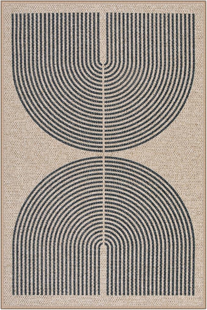 Lahome Enfys Rainbow Easy Jute Rug, 2x3 Farmhouse Kitchen Rugs Non Slip - Image 7