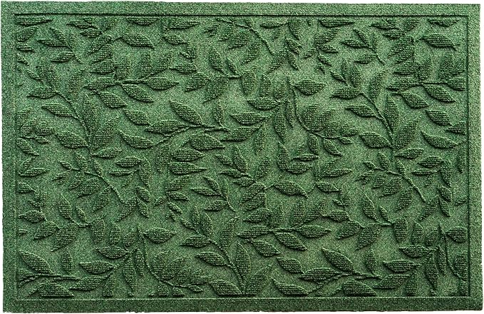 Green Leaves Outdoor Indoor Entrance Doormats, Absorbent Durable Heavy Duty - Image 9