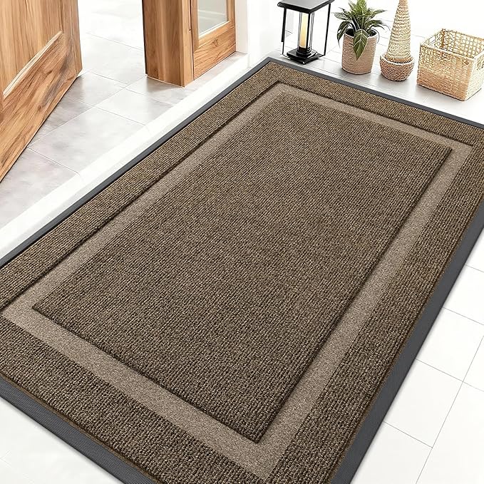 OLANLY Front Door Mat Indoor Outdoor Entrance, Waterproof All-Season, by OLANLY