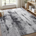 Toneed Abstract Area Rug Modern Washable Rug Soft Non Slip Rug Low Pile by Toneed