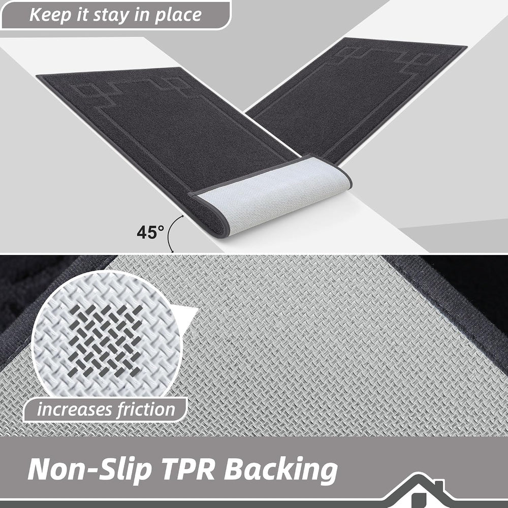 BEQHAUSE Door Mat 32" x 48", Non-Slip Door Mats Indoor Washable, Da...