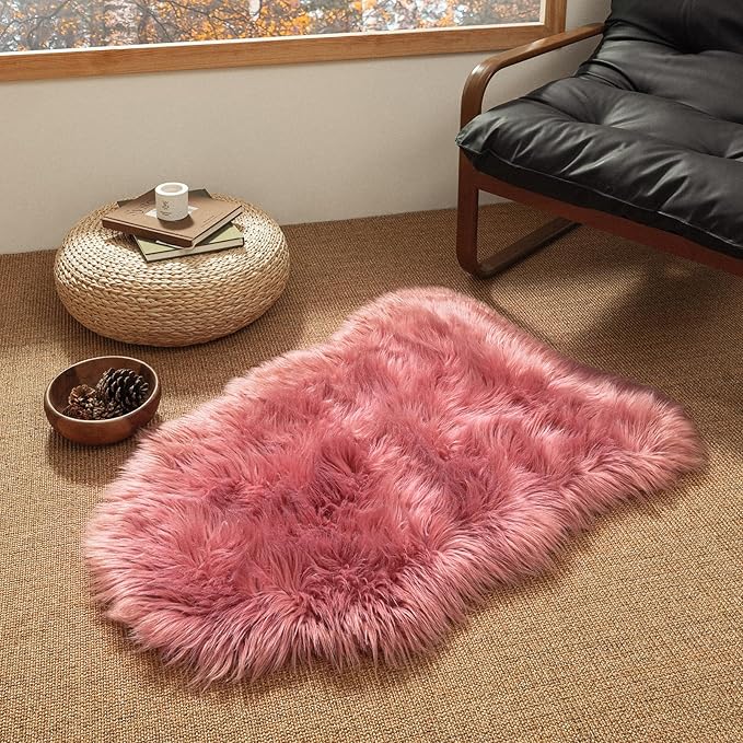 Ashler Faux Fur Area Rug - Image 5
