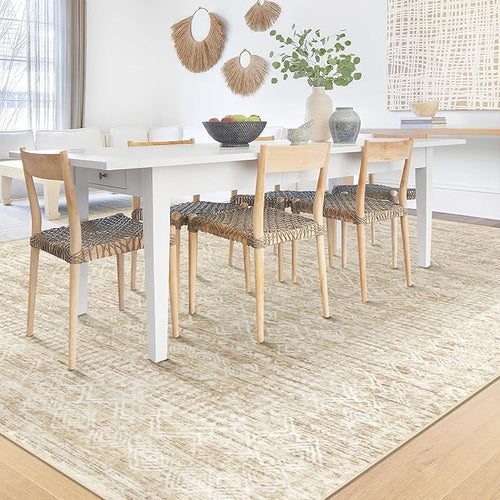 6x9 Area Rugs for Living Room: Washable Moroccan Geometric Boho Rug Farmhouse - Image 2