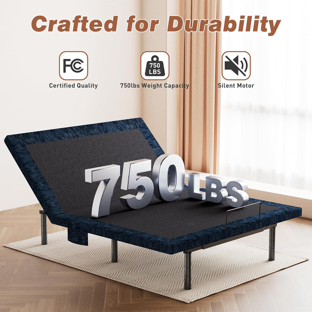 Twin XL Adjustable Bed Base Quiet Motor Zero Gravity Anti-Snore