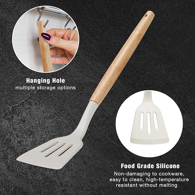 19 PCS Kitchen Cooking Utensils Set, 11 Pieces Silicone Cooking Utensils Set 6 - Image 4