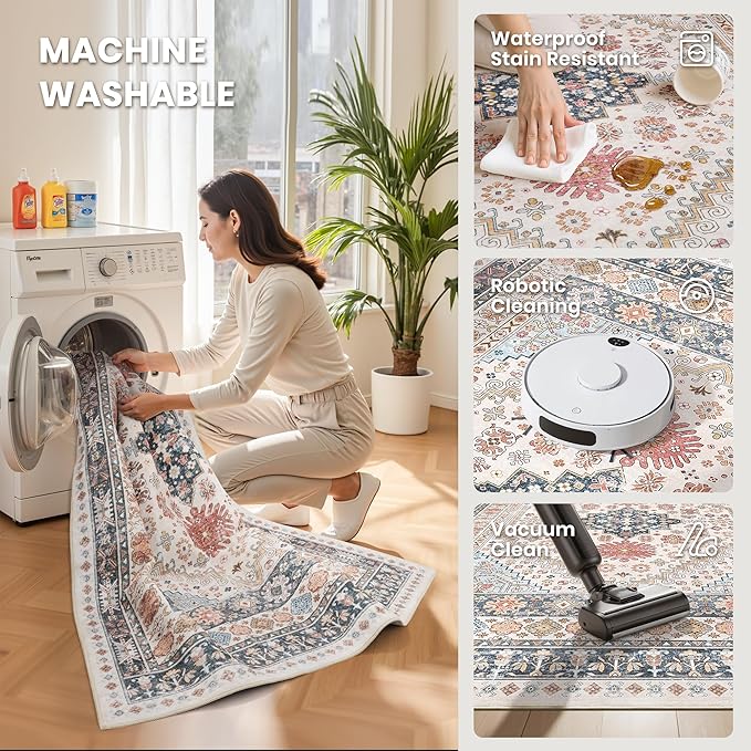 zesthome 6x9 Area Rug, Super Soft Washable Rugs - Image 5