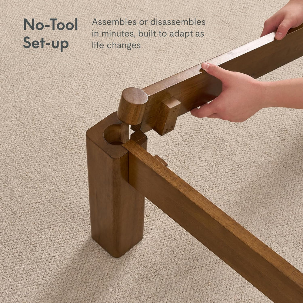 FLEXISPOT Hako G2 Japanese Joinery Bed Frame Queen, No-Tool Assembly