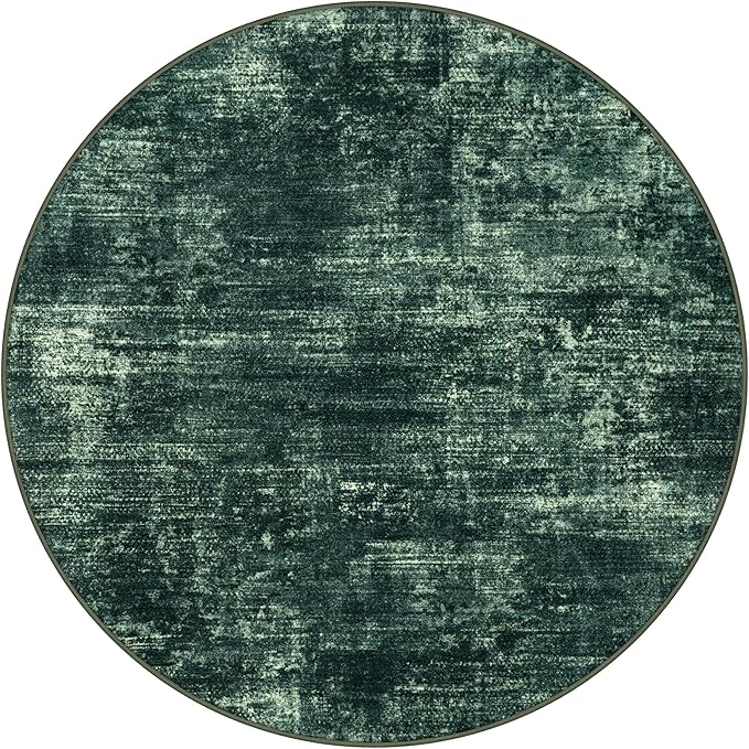 IOHOUZE Abstract Round Area Rug 8 Ft Washable Circle Rugs Large Round Rug Non - Image 9