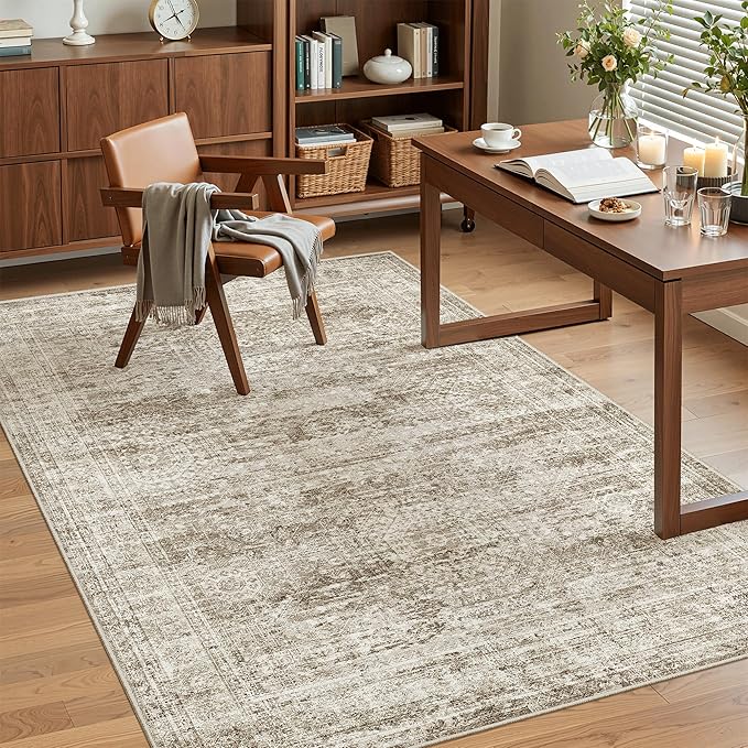 Area Rugs 4x6 for Living Room, Vintage Washable Rugs for Dining Room, Non-Slip - Image 4