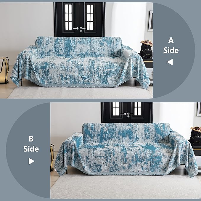 MYSKY HOME Boho Couch Cover for Dogs Washable Sage Abstract Couch Sofa - Image 6