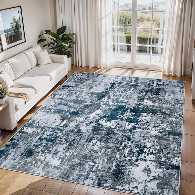 6x9 Area Rugs for Living Room Rug Washable: Abstract Rug for Dining Room by Aelenmu