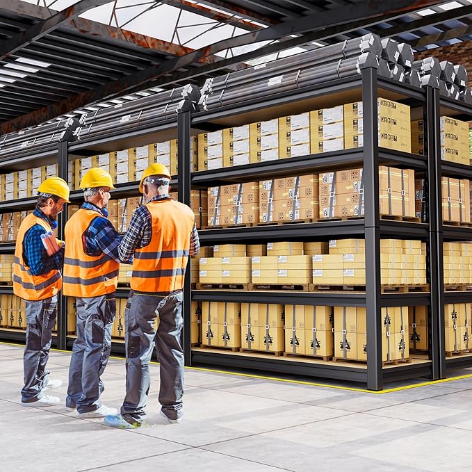 Set of 4 Garage Shelving-2050 lbs 5 Tier Storage Shelves, Adjustable Heavy Duty - Image 2