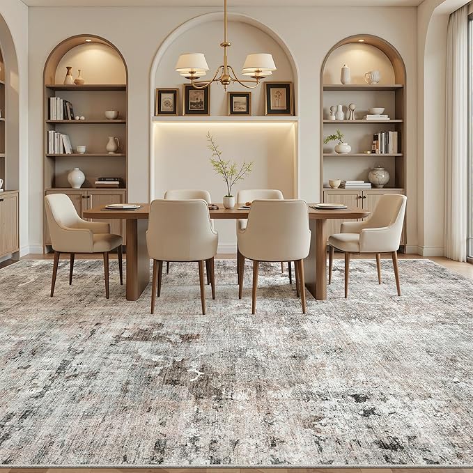 10x14 Area Rugs for Living Room, Non Slip Machine Washable Vintage Rugs - Image 4
