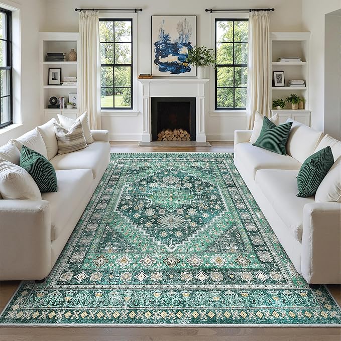 zesthome 8x10 Area Rugs for Living Room, Non-Slip Backing Washable Rugs by Zesthome