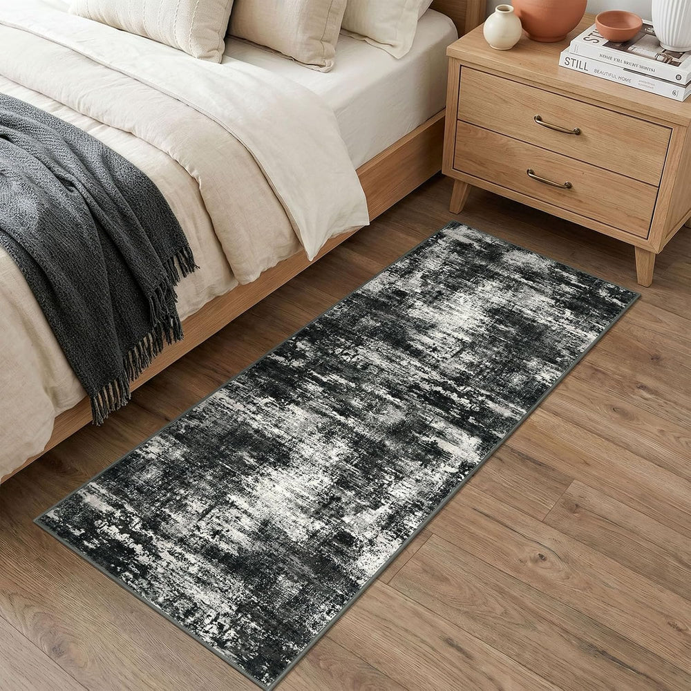 Lansny Abstract Washable 2x6 Hallway Runner Rug Non Slip Kitchen Runner | Cha...