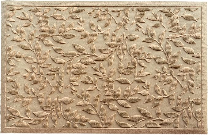 Beige Leaves Outdoor Indoor Entrance Doormats, Absorbent Durable Heavy Duty - Image 9