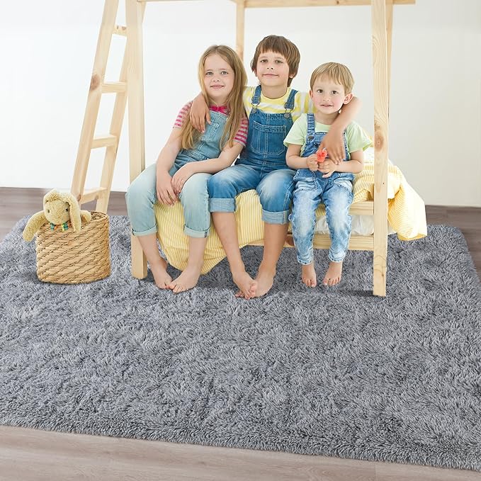 Chicrug Soft Area Rugs for Bedroom Living Room Plush Fluffy Rug 5x8 Feet - Image 2