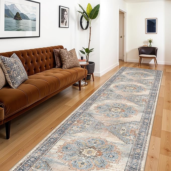 Washable 3x12 Hallway Runner Rug: Non Slip Soft Rugs - Image 2