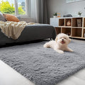 OLANLY 3x5 Machine Washable Small Bedside Rug, Soft Fluffy Shaggy Rugs by OLANLY